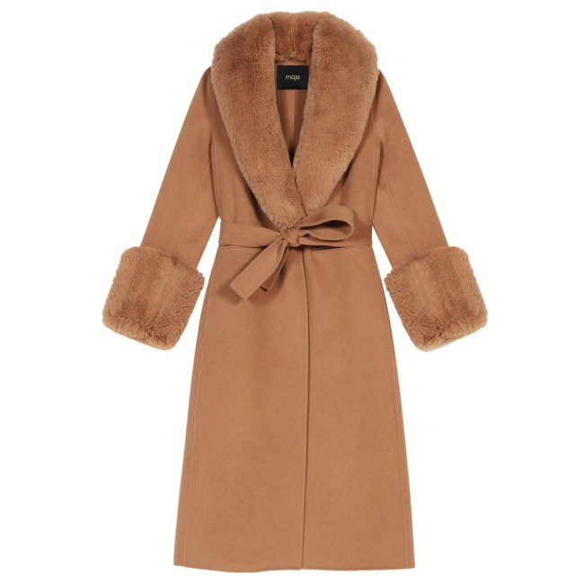 Maje Long Wool Coat