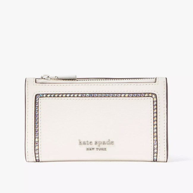 Kate Spade Black Friday Sale: Morgan Crystal Inlay Small Slim Bifold Wallet