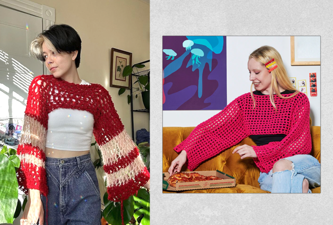 Crochet Bolero Sleeves and Cropped Sweater