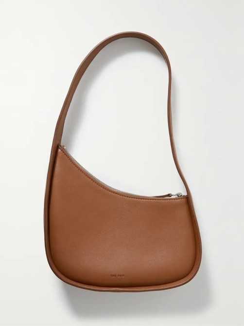 The Row Half Moon Leather Shoulder Bag