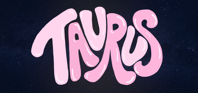 "Taurus" laid over a starry sky