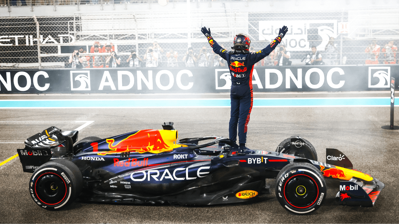 Max Verstappen of Red Bull Racing after the Formula 1 Abu Dhabi Grand Prix 2023.