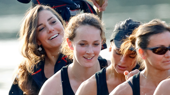Kate Middleton rowing with the Sisterhood
