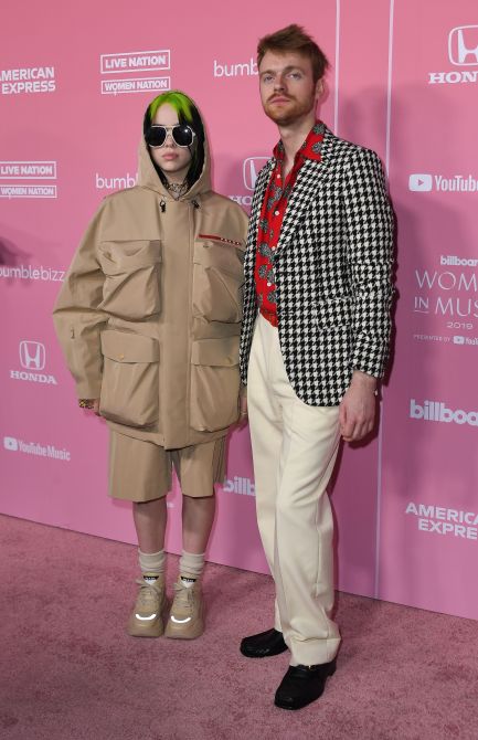 Billie Eilish and Finneas O'Connell at the Billboard 2019 Woman of the Year Awards