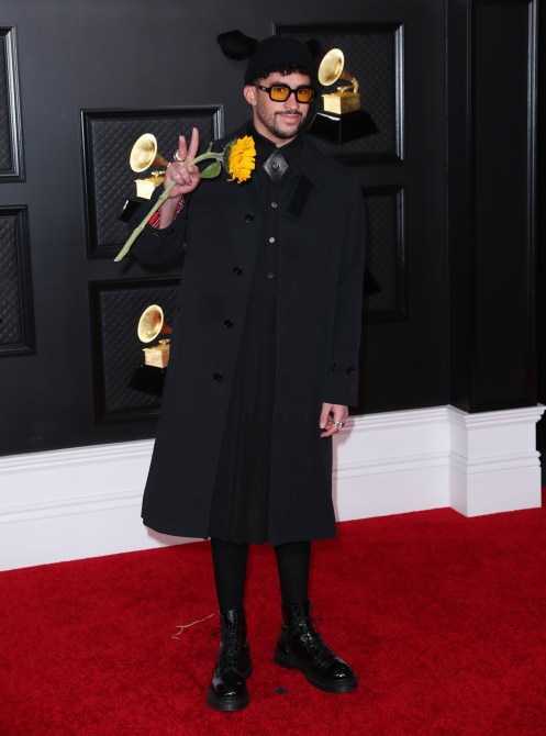 Bad Bunny at the GRAMMYs in Los Angeles