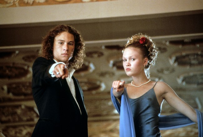 Heath Ledger and Julia Stiles in 10 Things I Hate About You.