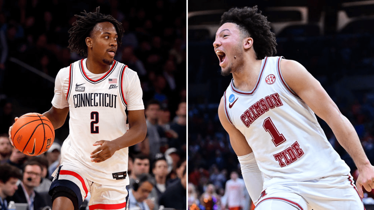 UConn vs. Alabama Final Four March Madness - Tristen Newton and Mark Sears