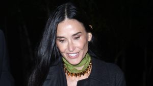 Demi Moore leaving the Gucci - Cruise Show 2025 at Tate Modern on May 13, 2024 in London, England.