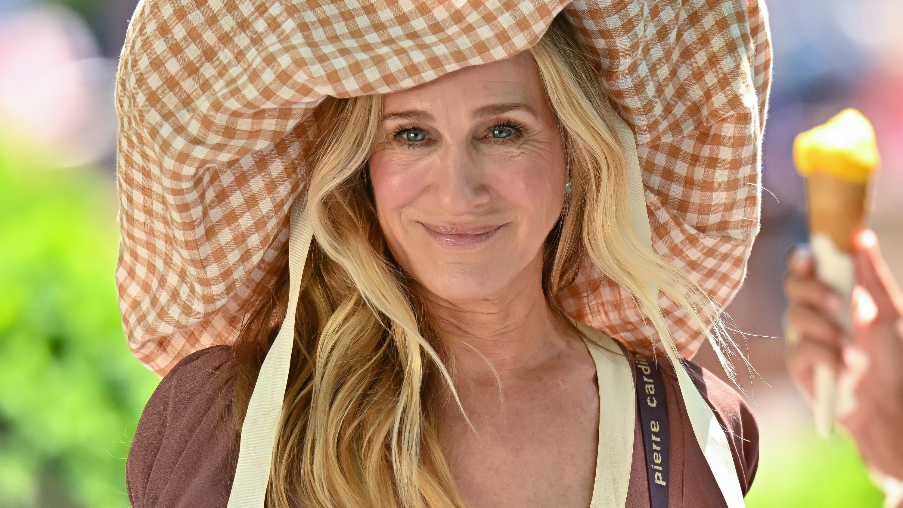 Sarah Jessica Parker is seen on the set of "And Just Like That..." Season 3, the follow up series to "Sex and the City" in Washington Square Park on May 20, 2024 in New York City.