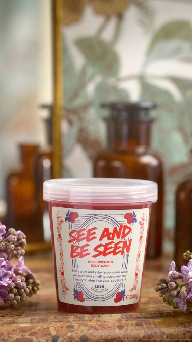 Lush x Bridgerton's See and Be Seen body wash.