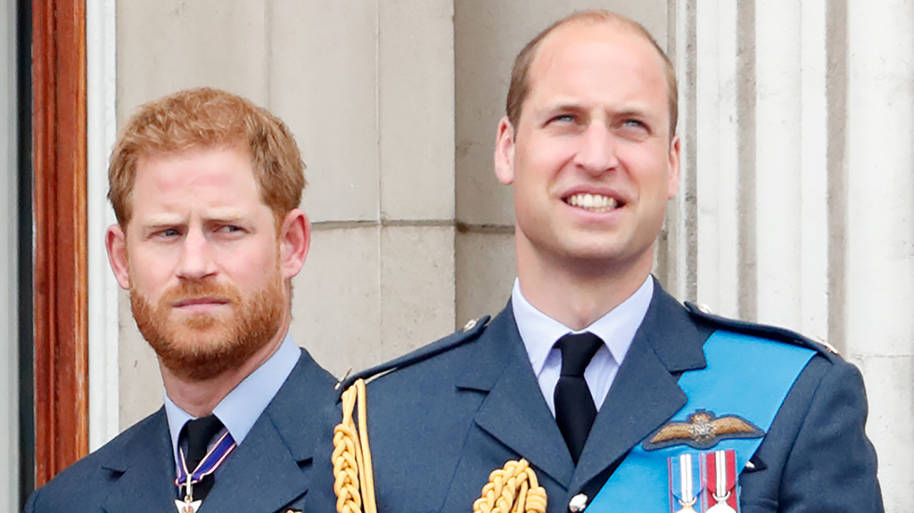 Prince Harry, Duke of Sussex and Prince William, Duke of Cambridge watch a flypast to mark the centenary of the Royal Air Force from the balcony of Buckingham Palace on July 10, 2018 in London, England. The 100th birthday of the RAF, which was founded on on 1 April 1918, was marked with a centenary parade with the presentation of a new Queen's Colour and flypast of 100 aircraft over Buckingham Palace.