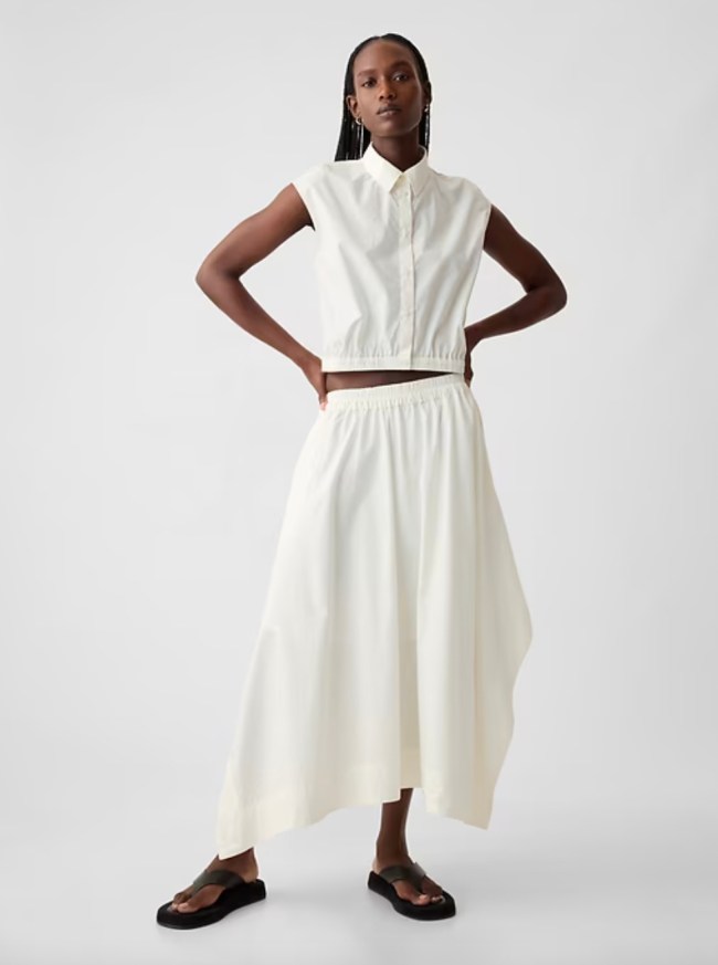 Gap Handkerchief Hem Midi Skirt