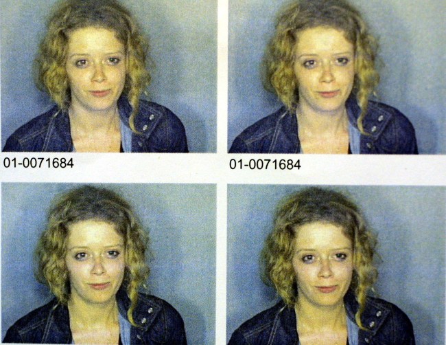 Natasha Lyonne appears in a Miami-Dade jail mug shot taken as she is booked August 28, 2001 after she was arrested in the early morning of August 27, 2001 and charged with DUI and leaving the scene of an accident after she crashed her rental car into a road sign in Miami Beach, Florida. Lyonne starred in the recently released film, "American Pie 2."