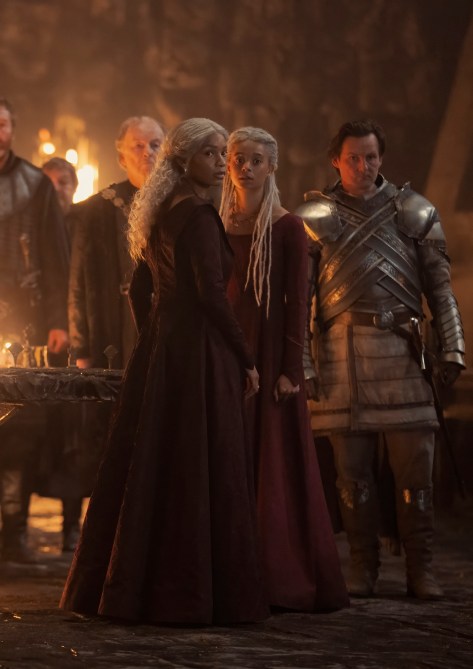 Phoebe Campbell and Bethany Antonia as Rhaena and Baela Targaryen