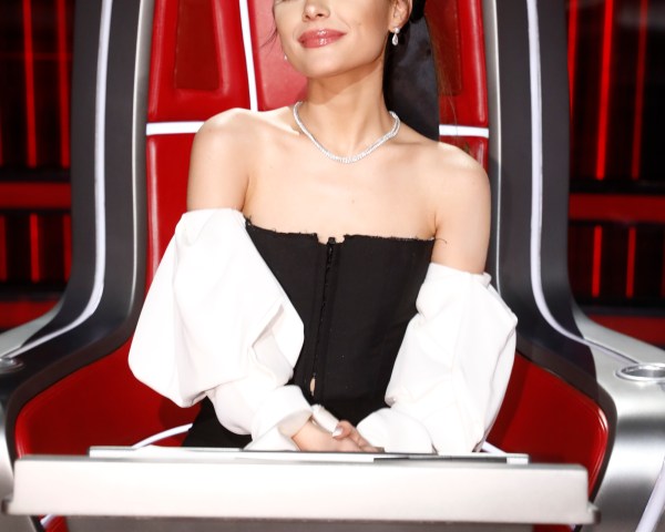 THE VOICE -- "Live Top 8 Results" Episode 2118B -- Pictured: Ariana Grande