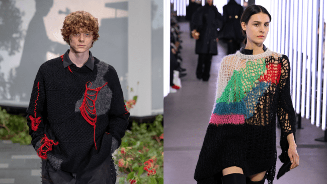 Loose knits on the runway.