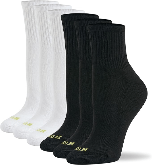 HUE Women's Mini Crew Sock 6 Pair Pack