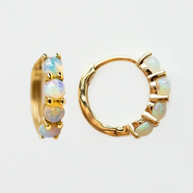 Local Eclectic Opal Hoop Earrings