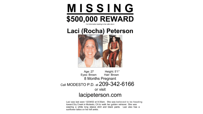 Laci Peterson's missing person poster