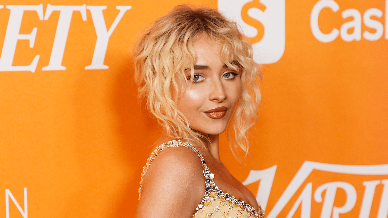 Sabrina Carpenter wearing a curly updo at the Power of Young Hollywood party.