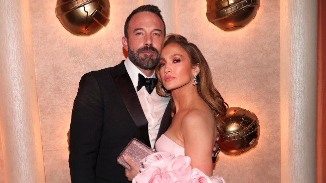 Ben Affleck and Jennifer Lopez at the 81st Golden Globe Awards held at the Beverly Hilton Hotel on January 7, 2024 in Beverly Hills, California.