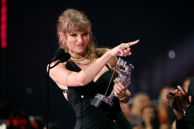 NEWARK, NEW JERSEY - SEPTEMBER 12: Taylor Swift accepts the Best Direction award for "Anti-Hero" onstage during the 2023 MTV Video Music Awards at Prudential Center on September 12, 2023 in Newark, New Jersey.