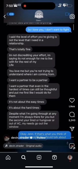 Devin texts The Bachelorette