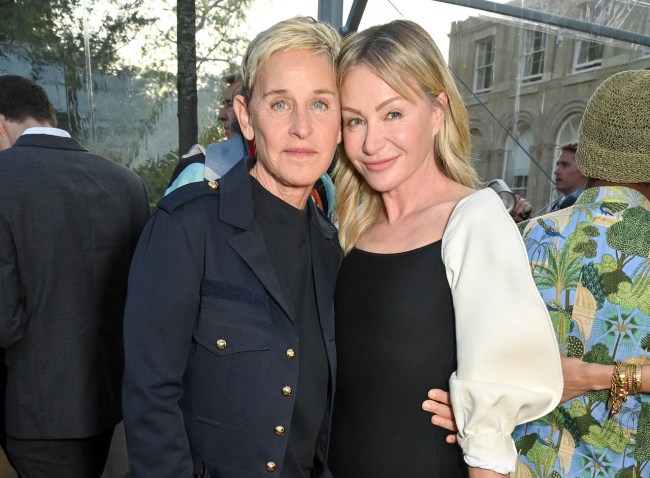 Ellen DeGeneres and Portia de Rossi attend the unveiling of RH England, The Gallery at the Historic Aynho Park, marking the brand’s international launch with a first of its kind design & hospitality destination, on June 3, 2023 in Banbury, England.
