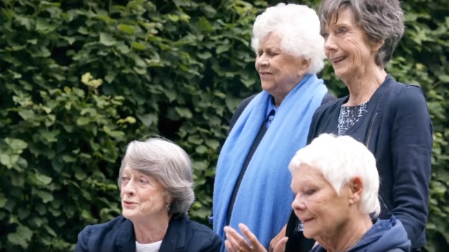 TEA WITH THE DAMES, (aka NOTHING LIKE A DAME), clockwise from left, Maggie Smith, Joan Plowright, Eileen Atkins, Judi Dench, 2018.
