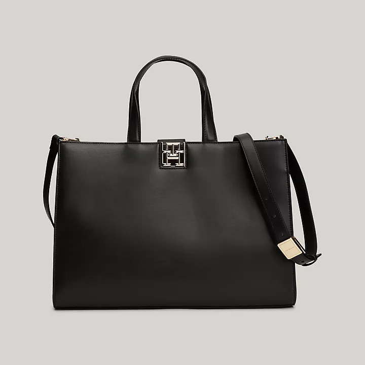 Tommy Hilfiger Monogram Plaque Satchel
