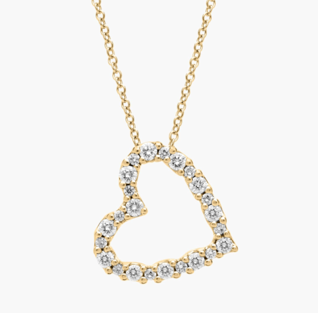 Luna Diamond Tilted Heart Shape Pendant