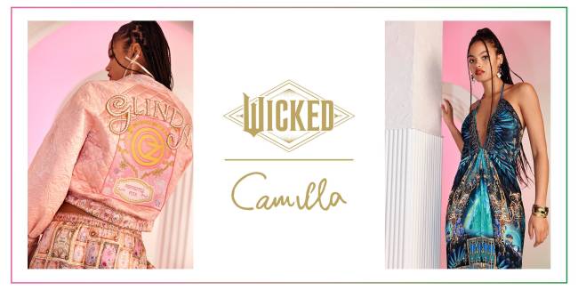 Camilla x Wicked campaign imagery of models wearing the pieces.