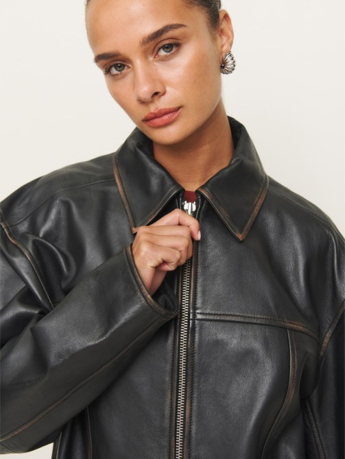 Veda Bennett Oversized Leather Bomber