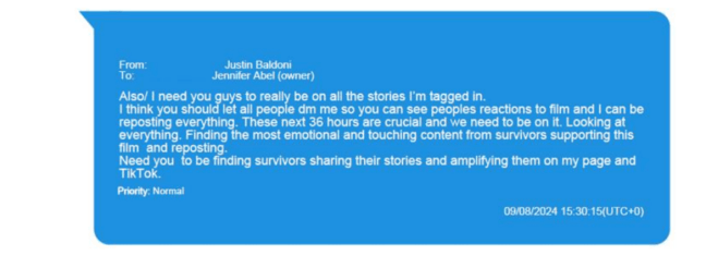 text in Blake Lively v. Wayfarer Studios