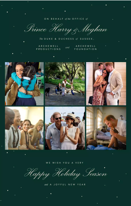 Prince Harry & Meghan Markle Christmas Card
