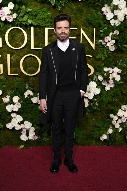 Sebastian Stan during the 82nd Annual Golden Globes held at The Beverly Hilton on January 05, 2025 in Beverly Hills, California.