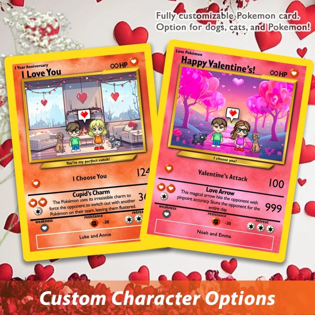 Pokemon Custom Valentine's Day Card