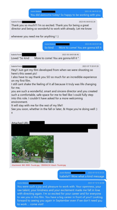 Justin Baldoni texts