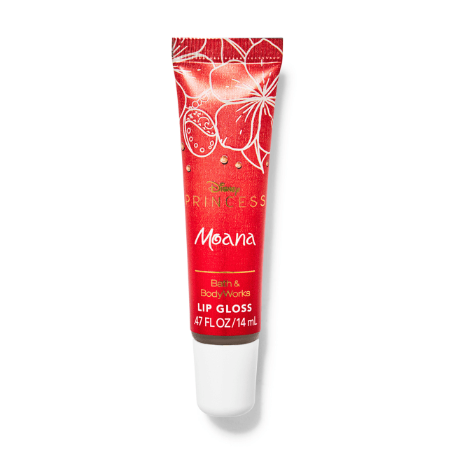 Moana Lip Gloss in a red tube.