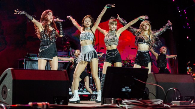 Blackpink members Jennie, Rosé, Jisoo, and Lisa performing at Coachella 2019 in Indio, California, showcasing the kind of performance that drives fans to wonder how much are Blackpink tickets for their upcoming 2025 World Tour.