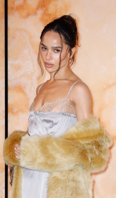 Zoe Kravitz at the Saint Laurent Fall RTW 2025 fashion show as part of Paris Fashion Week on March 11, 2025 in Paris, France.