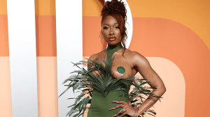 Megan Thee Stallion at the 2025 Vanity Fair Oscar Party held at Wallis Annenberg Center for the Performing Arts on March 02, 2025 in Beverly Hills, California.