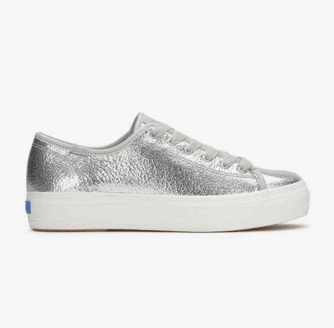 Keds Triple Kick Metallic Leather Lace Up