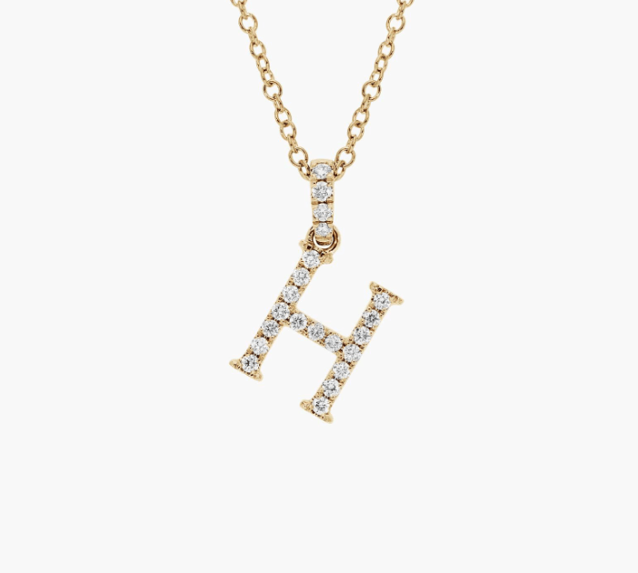 Blue Nile Lab-Grown Diamond Initial Pendant Necklace