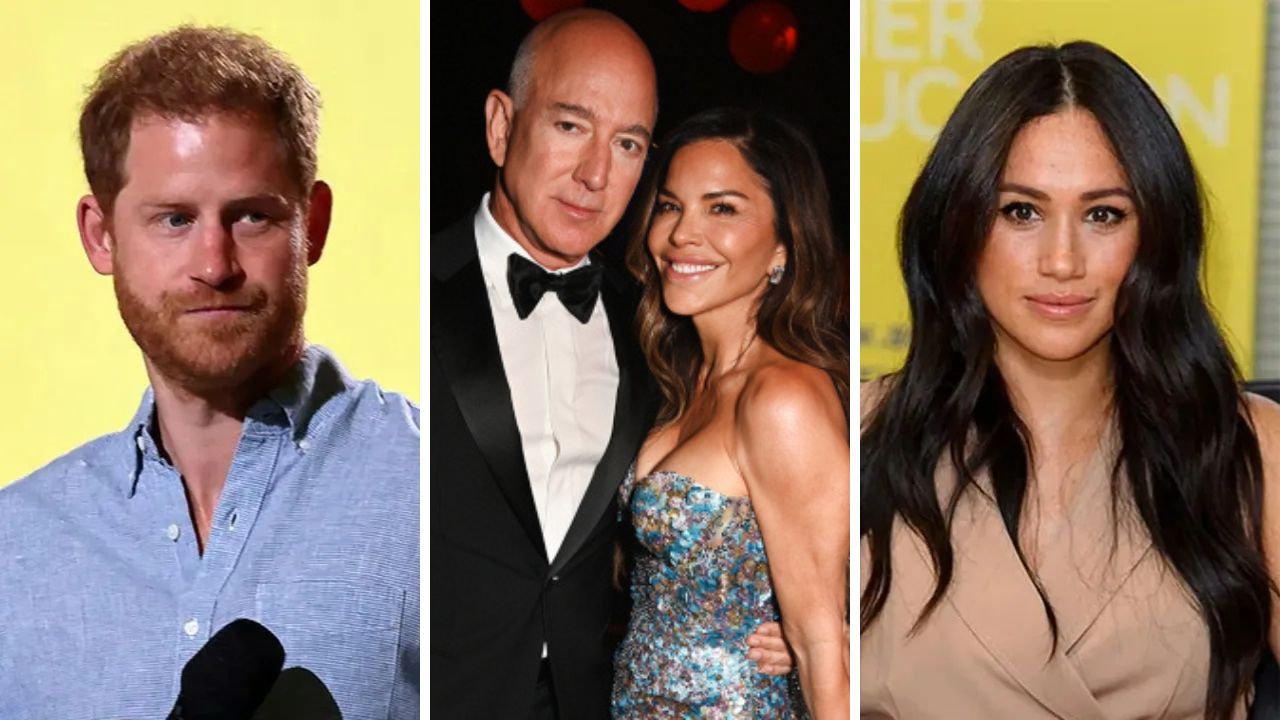 Prince Harry, Meghan Markle, Jeff Bezos and Lauren Sanchez