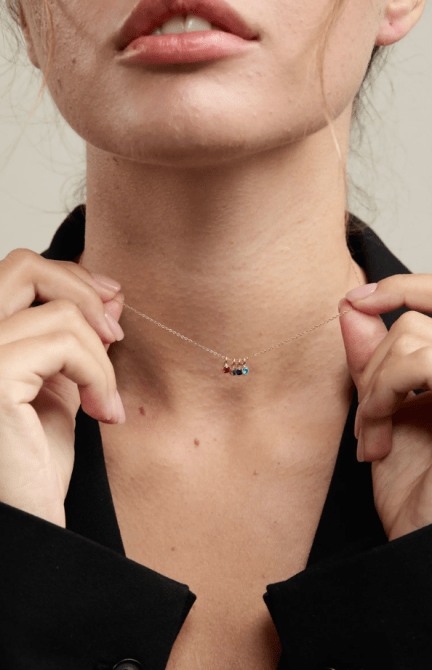 Set & Stones Multi Birthstone Charm Necklace