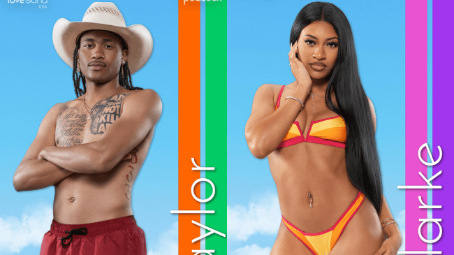 Taylor and Clarke on Love Island USA