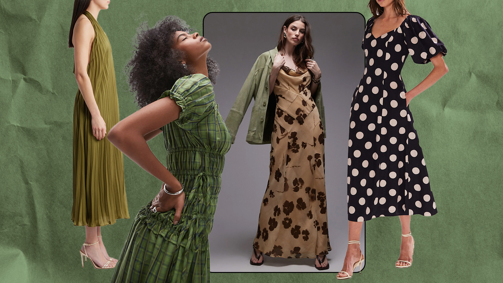 Four models wearing dresses from Nordstrom