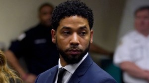TV actor Jussie Smollett stands before Cook County Circuit Judge Steven Watkins on March 14, 2019, at the Leighton Criminal Court Building in Chicago, where he pled not guilty.