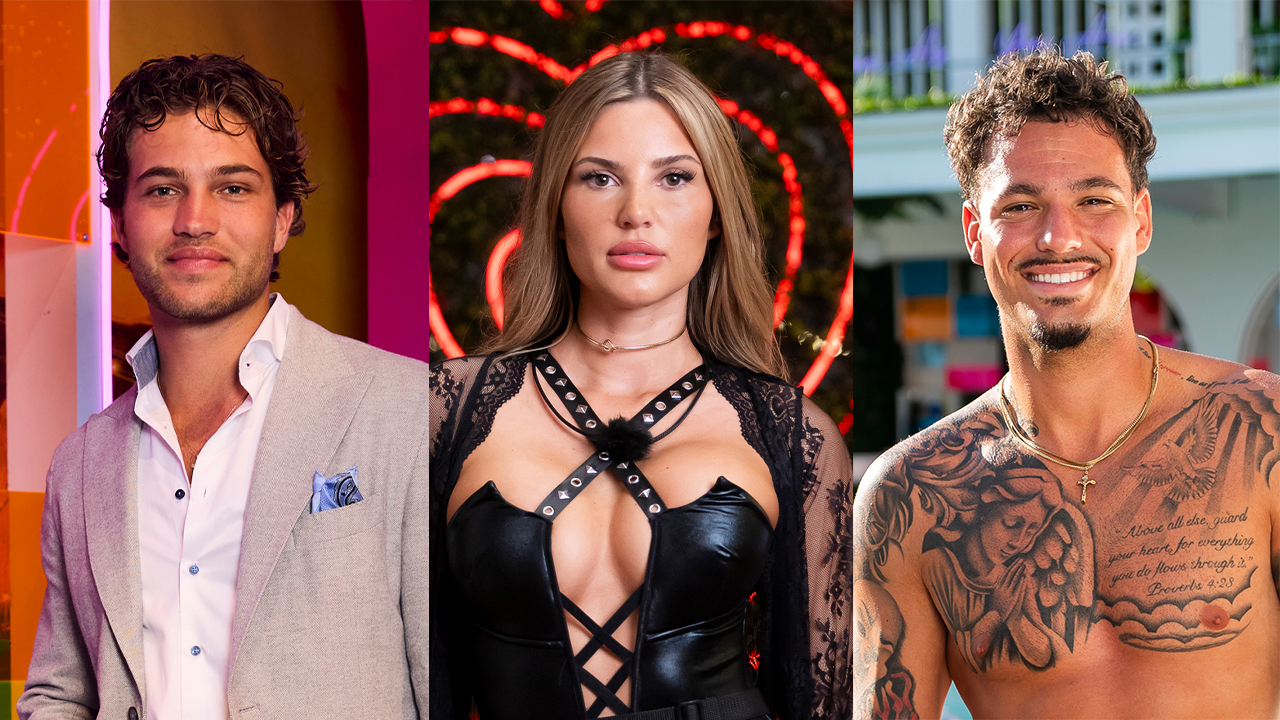 TJ, Iris, and Pepe form Love Island USA